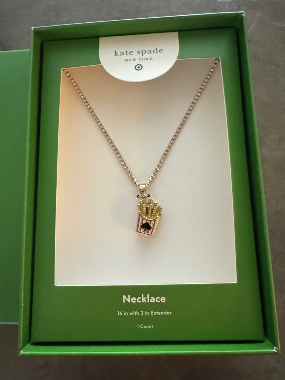 Kate Spade New York French Fry 16” Necklace NIB